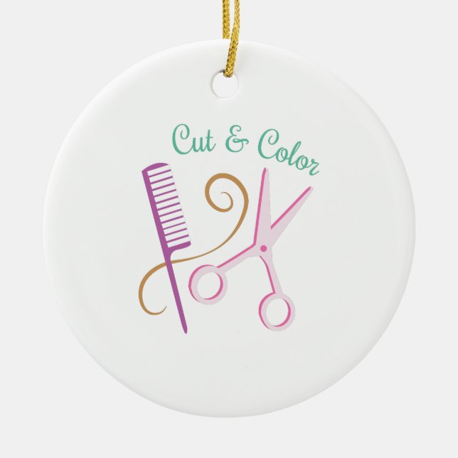 Ornamento De Cerâmica Corte & cor (Frente)