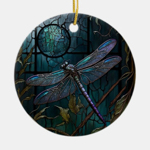 Ornamento De Cerâmica Cortina de Chá de Dragonfly de Vidro Estendida