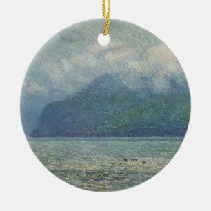 Ornamento De Cerâmica Cortina de Prata e Portão Dourado de Childe Hassam