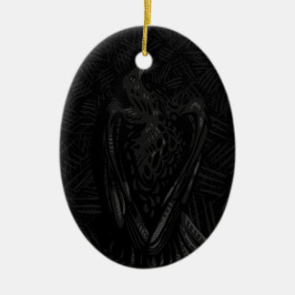 Ornamento De Cerâmica Corvo Caído