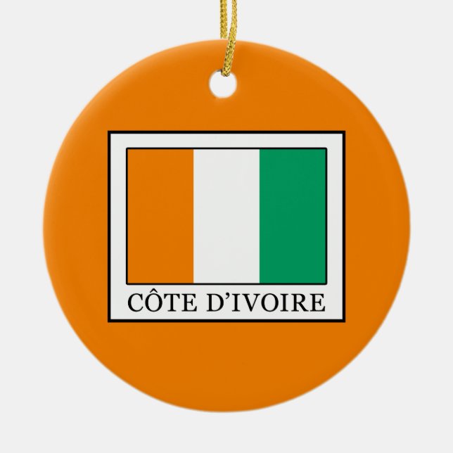 Ornamento De Cerâmica Costa do Marfim (Frente)