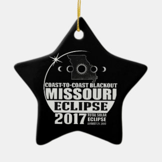 Ornamento De Cerâmica Costa para costear o eclipse 2017 de Missouri