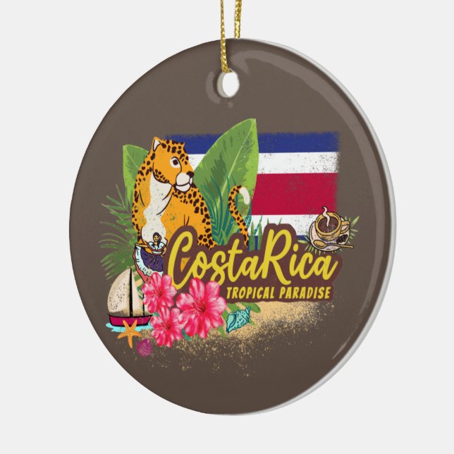 Ornamento De Cerâmica Costa Rica retro grande bandeira de colheita de ga (Esquerda)