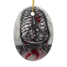 Costela de jaula vazia Esqueleto Humano Horror Art