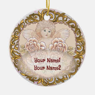 Ornamento De Cerâmica Costume Cherub Angel Heart