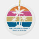 Ornamento De Cerâmica Costume de Ilha Tropical de Árvore de Palma de Pra (Frente)