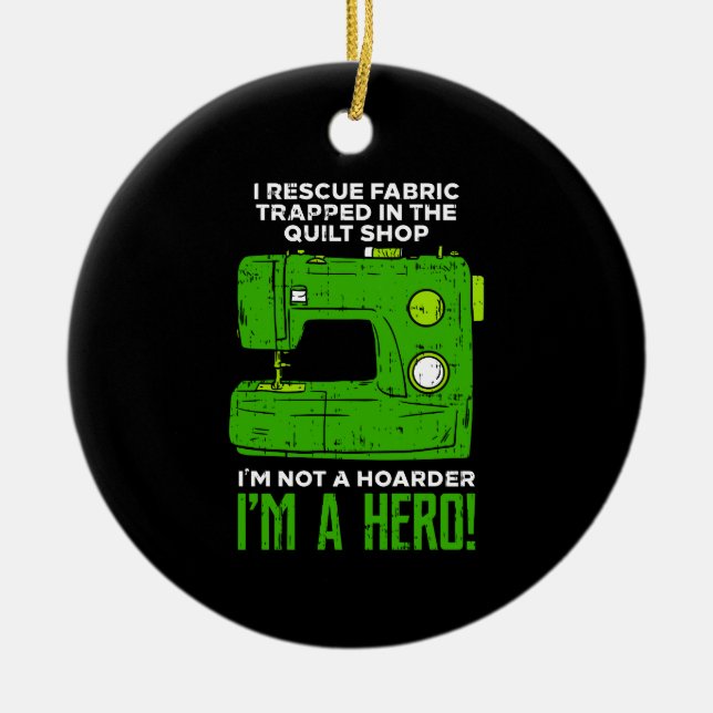 Ornamento De Cerâmica costura (Frente)