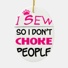 Ornamento De Cerâmica costurar, costurar mulher, amor