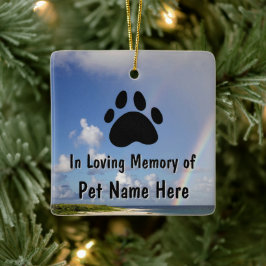Ornamento De Cerâmica Cotovelo Memorial Pet Personalizado