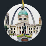 Ornamento De Cerâmica Courthouse, Arch, Rua Louis, Natal<br><div class="desc">Rua de Courthouse Louis, Arch, Rua Louis, Luz Santo, Rua Louis porta copos, rua Louis Arch, Rua Louis Enfeites de natal, Rua Louis Gifts, Rua Louis Mug, Rua Louis T-Shirt, </div>