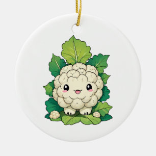Ornamento De Cerâmica Couve-flor Kawaii