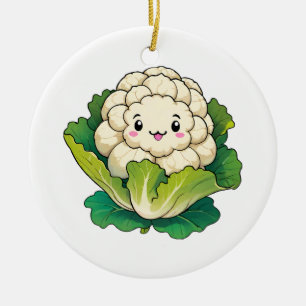 Ornamento De Cerâmica Couve-flor Kawaii