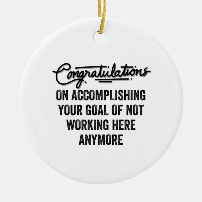 Ornamento De Cerâmica Coworker Goodbye Gift | Abandonando O Colega De Tr (Frente)