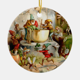 Ornamento De Cerâmica Cozinha dos Gnomos - 1895