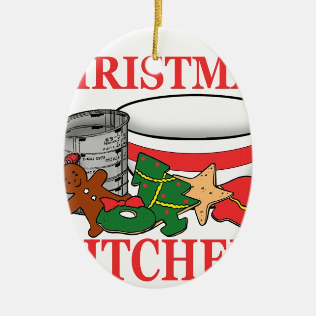 Ornamento De Cerâmica cozinha natal (Frente)