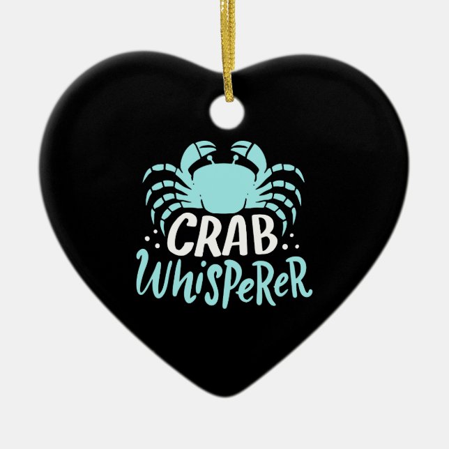 Ornamento De Cerâmica Crab Whisperer (Frente)