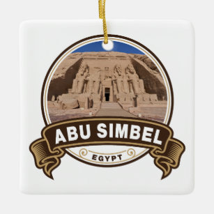 Ornamento De Cerâmica Crachá Abu Simbel Egito