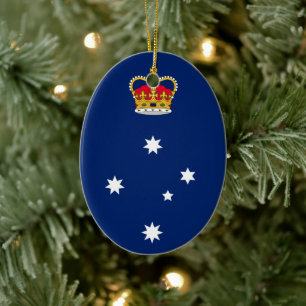 Ornamento De Cerâmica Crachá do estado Victoria - AUSTRÁLIA