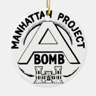 Ornamento De Cerâmica Crachá do Projeto Manhattan