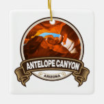 Ornamento De Cerâmica Crachá Viagem de Arizona do Antofilo<br><div class="desc">Design fotorealista de Antelope Canyon. O Navajo Upper Antelope Canyon é um desfiladeiro no sudoeste americano.</div>