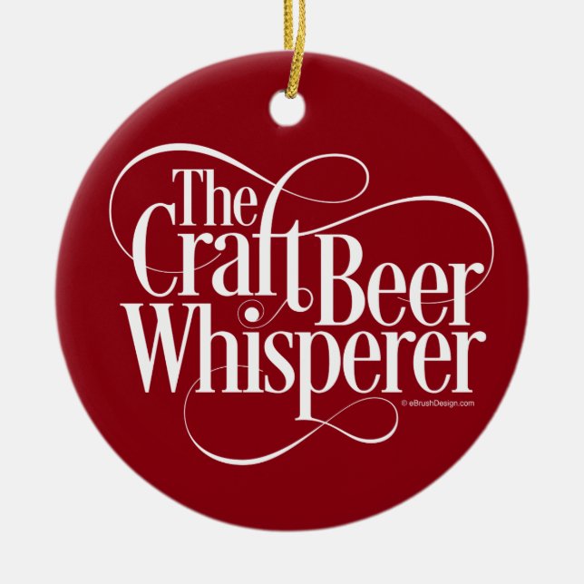 Ornamento De Cerâmica Craft Beer Whisperer (Frente)