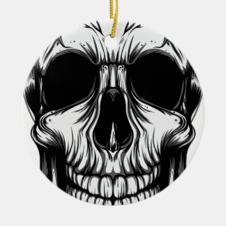 Ornamento De Cerâmica CRÂNIO PELA DESCARGA da ARTE