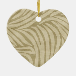 Ornamento De Cerâmica Cream Zebra Print
