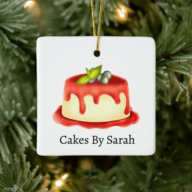 Ornamento De Cerâmica Creamy Panna Cotta (Árvore)