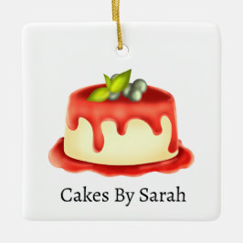 Ornamento De Cerâmica Creamy Panna Cotta