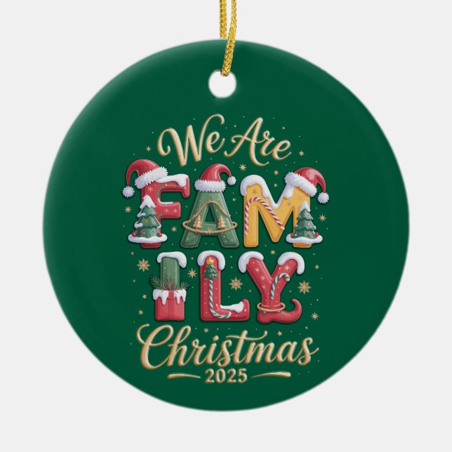 Ornamento De Cerâmica Creative & Fun Family Christmas (Frente)
