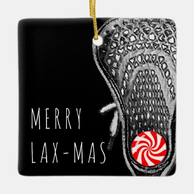 Ornamento De Cerâmica Creative Lacrosse Christmas (Frente)