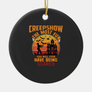 Ornamento De Cerâmica Creepshow Halloween Zumbi Casa Assombrada Pôr do S