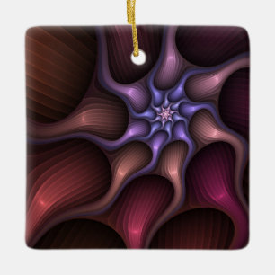 Ornamento De Cerâmica Crescimento mágico - Fractal Abstrato moderno col