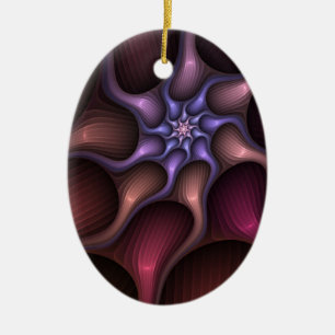 Ornamento De Cerâmica Crescimento mágico - Fractal Abstrato moderno col