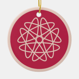 Ornamento De Cerâmica Crescimento nuclear - magenta no centeio.