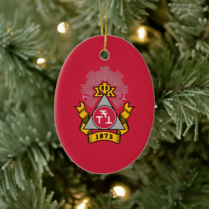 Ornamento De Cerâmica Crest da Phi Sigma Kappa