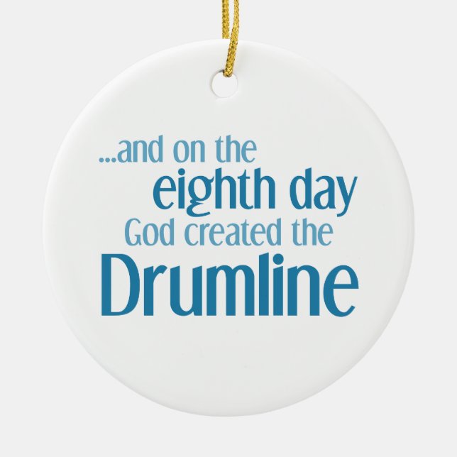 Ornamento De Cerâmica Criação da Linha de Drumline (Frente)