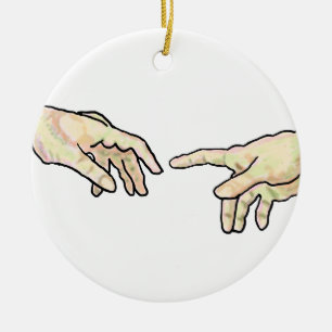 Ornamento De Cerâmica Criação das Mãos Adão