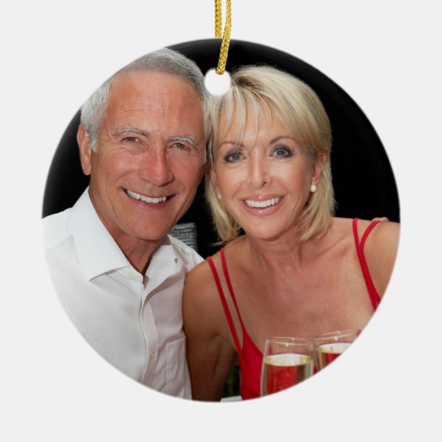 Ornamento De Cerâmica Criação do seu pedido (Frente)