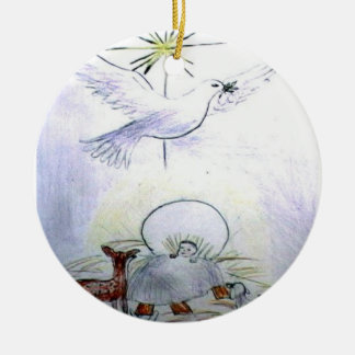 Ornamento De Cerâmica criança jesus da pomba