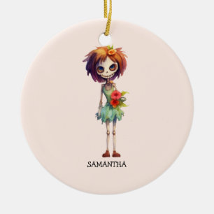 Ornamento De Cerâmica Criança Zombie Macabra E Bonita - Adorável Macabre