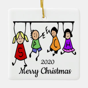 Ornamento De Cerâmica Crianças Bonitas Terapêutica de Discurso Palavra P