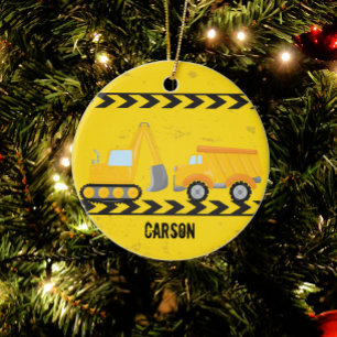 Ornamento De Cerâmica Crianças Construindo Veículos Personalizados Boas 