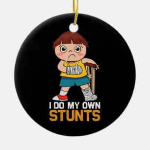 Ornamento De Cerâmica Crianças Crianças Engraçadas Arte De Braço Quebrad