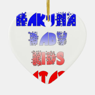 Ornamento De Cerâmica Crianças Francesas Hakuna Matata.png