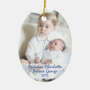 Ornamento De Cerâmica Crianças reais - George & Charlotte