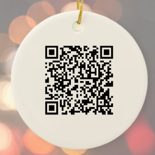 Ornamento De Cerâmica Criar instantaneamente um código QR   Editável em 