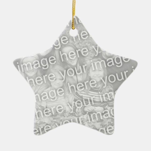 Ornamento De Cerâmica Criar sua própria lembrança unilateral da foto da (Frente)