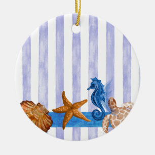 Ornamento De Cerâmica Criaturas do mar náutico