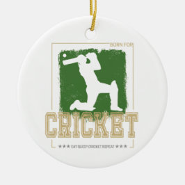 Ornamento De Cerâmica Cricket Batsman Vintage Pitcher Player Treinador